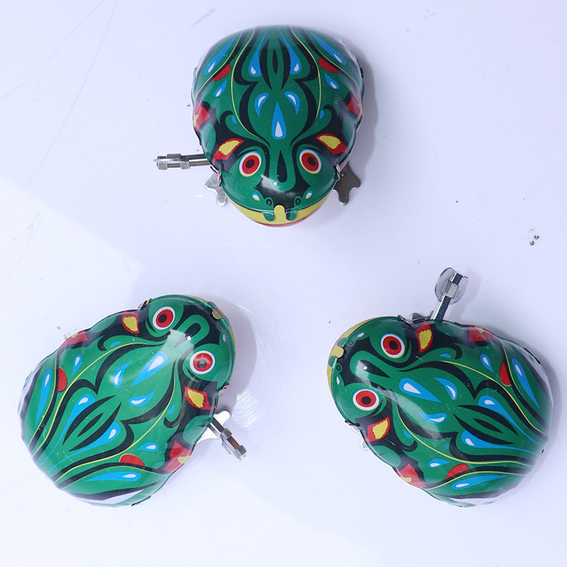 Figurine classique en forme de grenouille en fer sautant à remonter en étain, jouets à remonter classiques idéaux, cadeau parfait pour les enfants, jouets Vintage