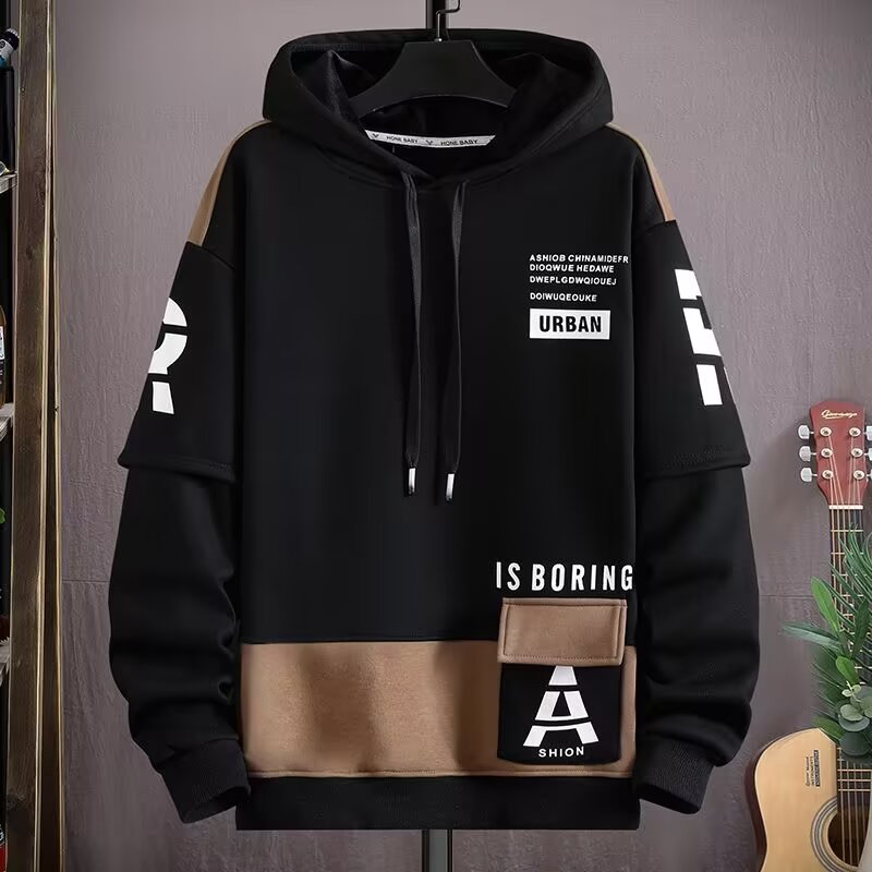 Winter Herbst männer Hoodie Sweatshirts Heißer Verkauf Trendy Sportswear Lange Ärmeln O Neck T-shirt Harajuku Männer Kleidung 2024 neue