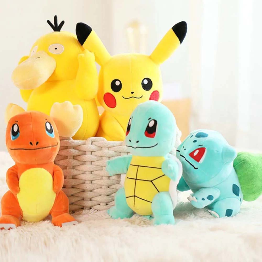 25 см плюшевые игрушки с покемонами Kawaii Пикачу Сквиртл черепаха Charmander Jigglypuff Bulbasaur Psyduck Pokémon аниме детский подарок