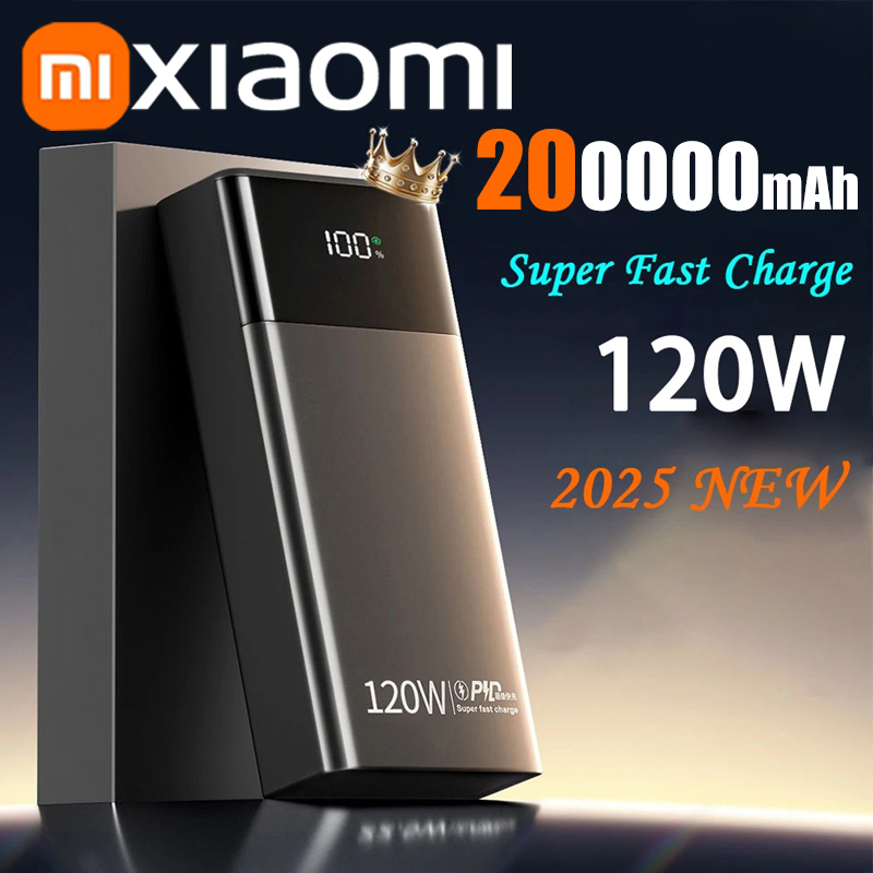 Xiaomi 200000 mAh Power Bank 120 Вт Супер быстрая зарядка Power Bank большой емкости Портативное зарядное устройство для iPhone Samsung Huawei