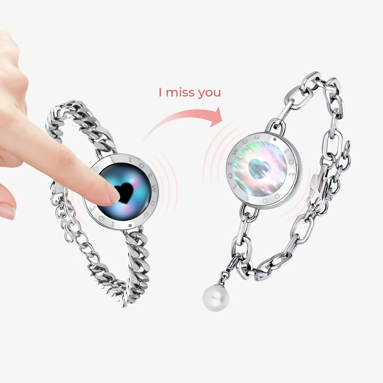 2024 nuevo te pierdas pulseras inteligentes envío gratis pulseras táctiles de larga distancia pulseras inteligentes regalo de relación