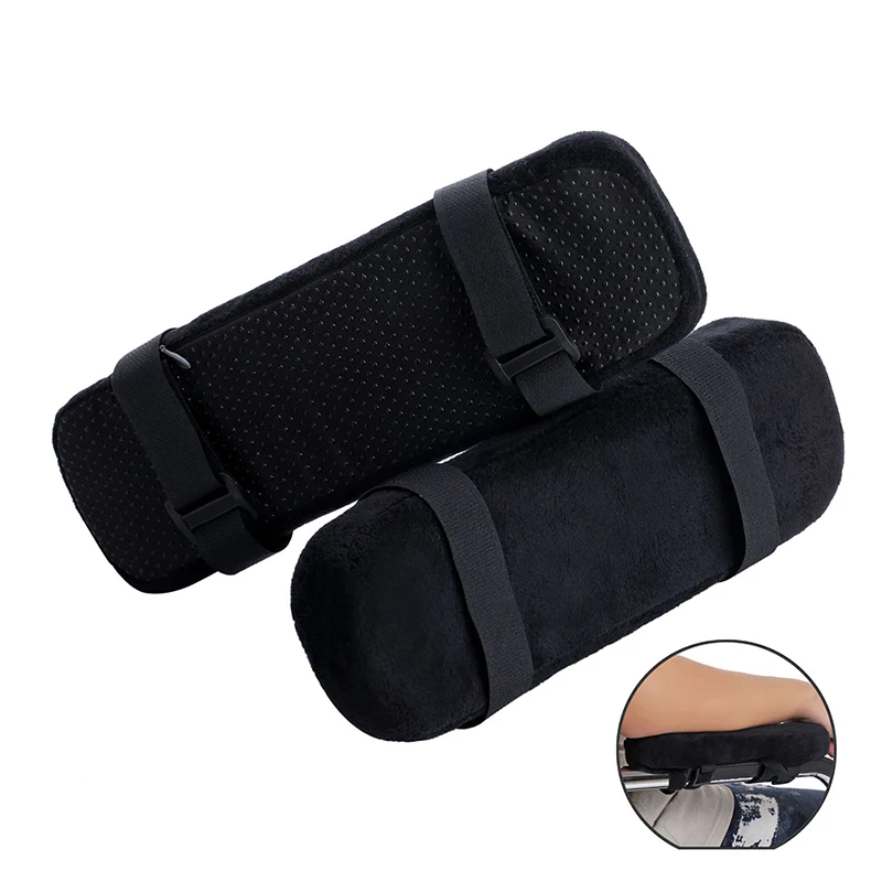 1 PC Armrest Pads ครอบคลุมโฟมหมอนข้อศอก Forearm บรรเทาความดัน ARM REST สําหรับสํานักงานเก้าอี้รถเข็น Comfy เก้าอี้สีดํา