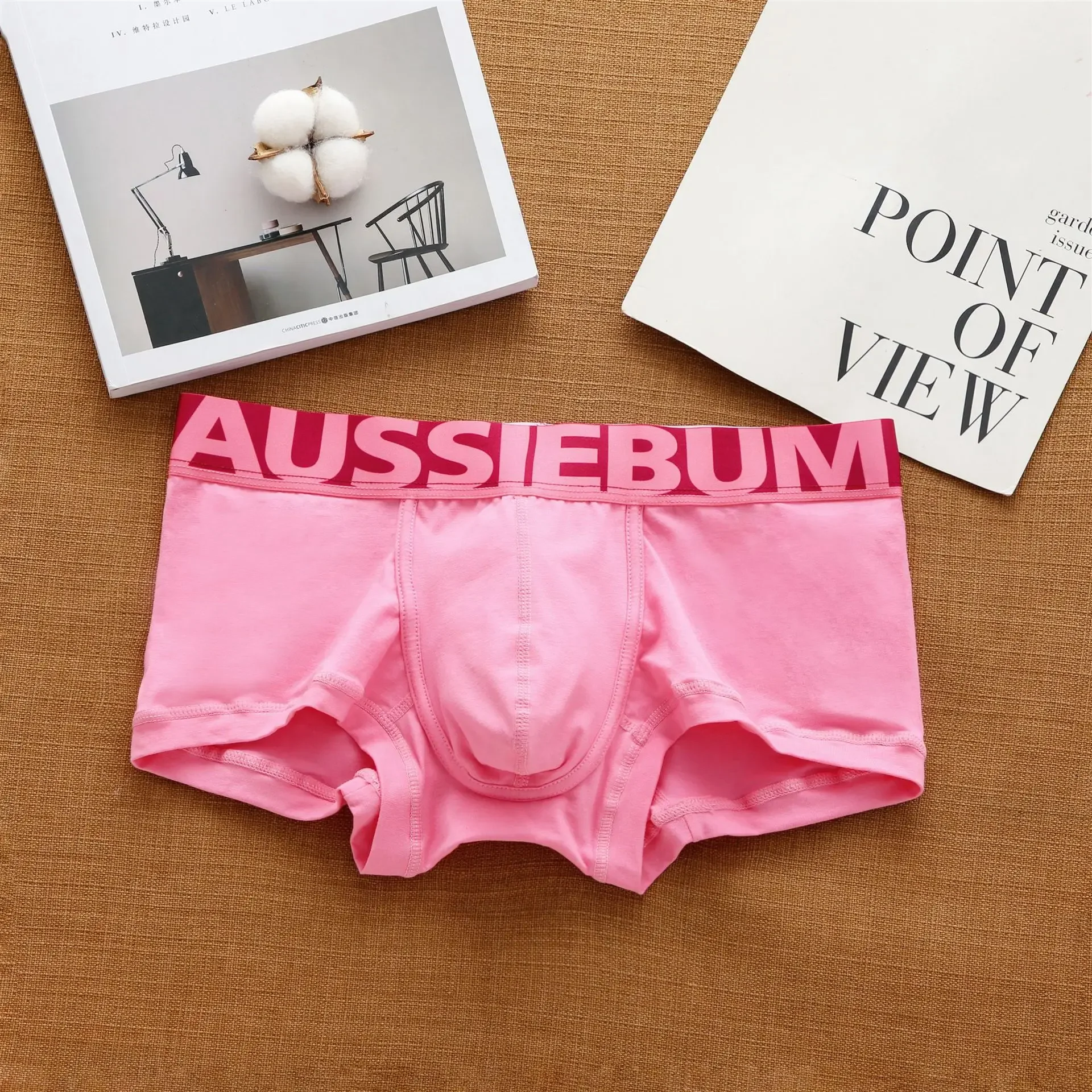 Aussiebum Nam Cotton Nguyên Chất Quần Đùi Thấp Eo Thư Triều Thoải Mái Thấm Hút Mồ Hôi Quần Boxer Quần Short