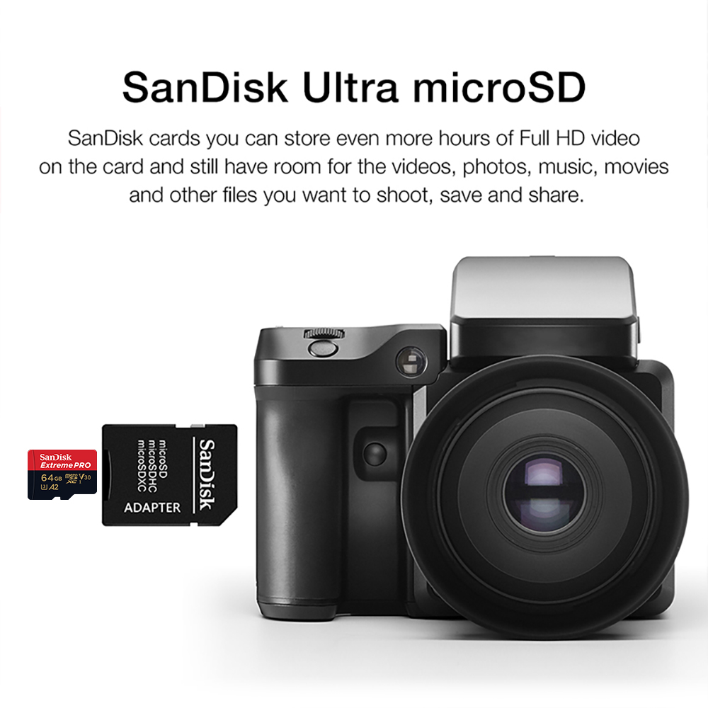 SanDisk Extreme Pro Flash 128GB carte Micro SD SDXC UHS-I 400GB 256GB 64GB U3 V30 TF carte adaptateur de carte mémoire pour appareil photo DJI
