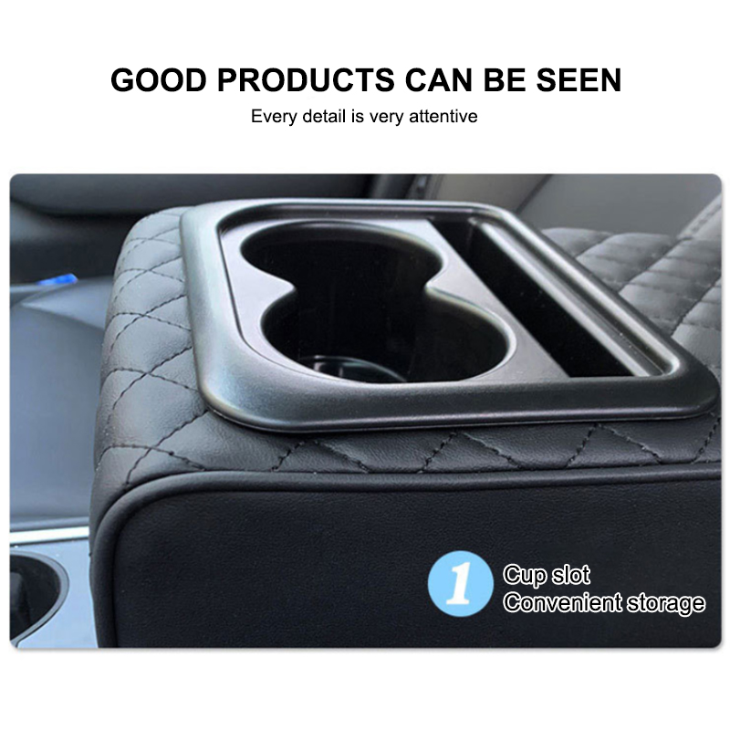 Naaister Auto Armsteun Box Kussen Pu Lederen Dikke Middenconsole Cover Elleboogsteun Universele Auto Armsteun Pad Opbergdoos