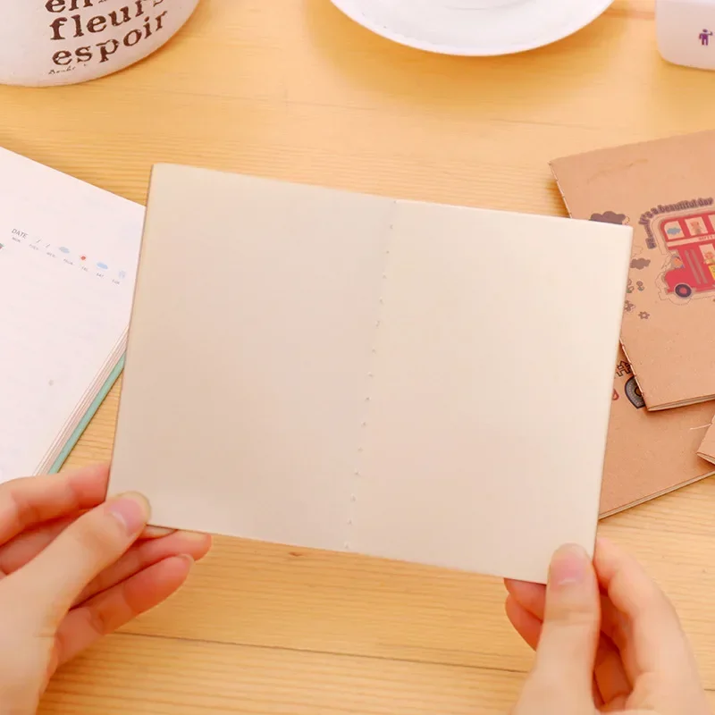 10Pcs Compact and Adorable Kraft Pocket Notebooks, Each Containing 64K(16 Sheets) of Unlined Paper, Ideal for Sttudents, Travele