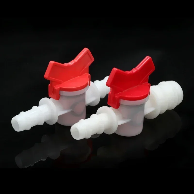 1 Uds 4mm 6mm 8mm 10mm 12mm 16mm 20mm 25mm espiga de manguera de PVC válvula de bola de plástico bidireccional acuario jardín Micro conector de riego
