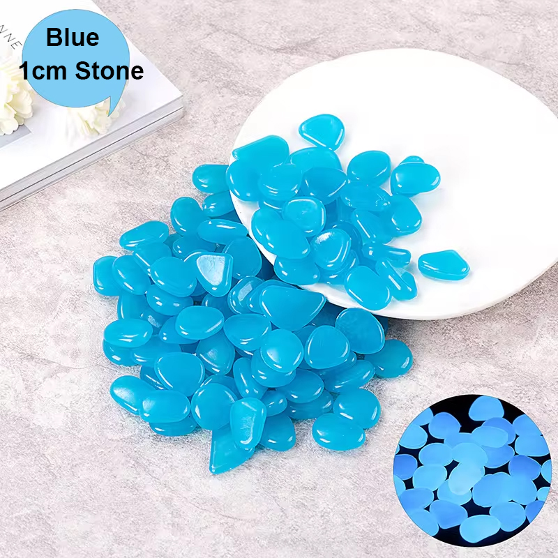 500 SZTUK Świecące kamienie brukowe Patron ogrodowy Świecące kamyki krajobrazowe Fluorescencyjne akwarium Fishbowl Fish Tank Globe Stone
