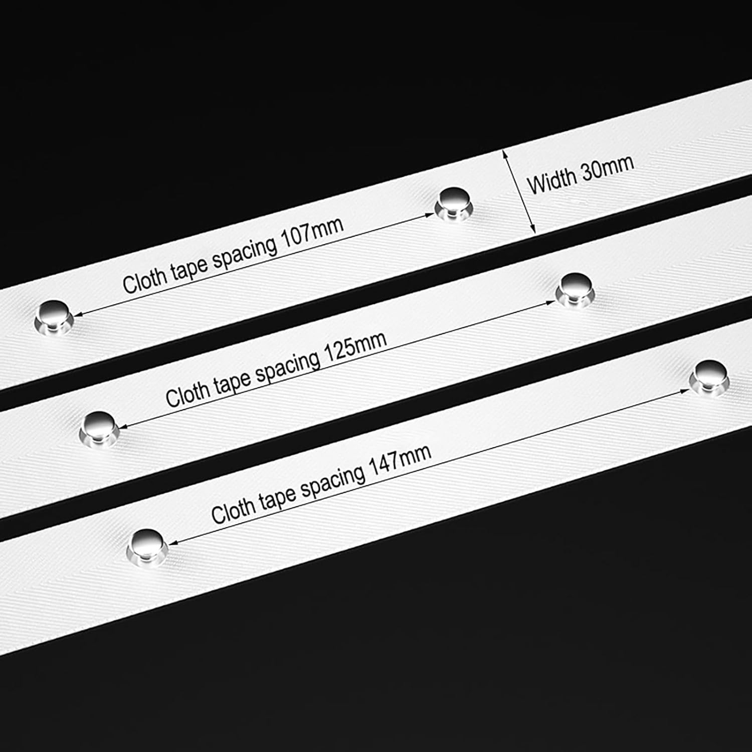 Aluminio resistente para montaje en pared/techo para bloqueo de luz, barra de cortina ondulada para oficina, sala de estar, dor