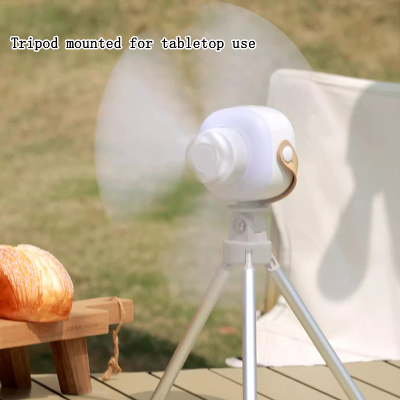 Electric fan ceiling fan, dormitory small fan, mosquito net ceiling, desktop triangular frame, adjustable night light