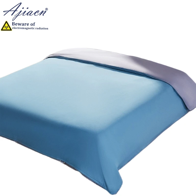 Funda de edredón con forro de fibra plateada, antiradiación, 50% o 100%, ordenador, ropa de cama protectora contra radiación electromagnética para teléfono móvil