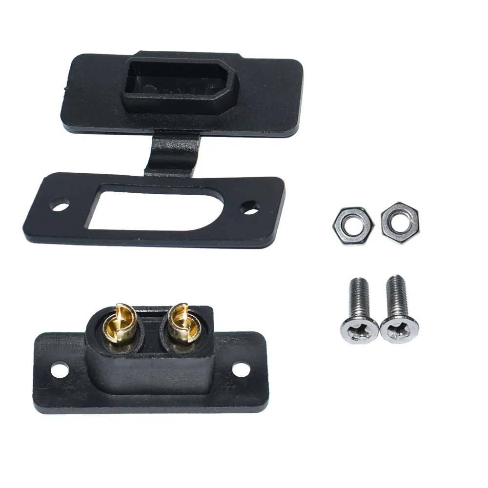 Conector de batería Amass XT90E-M, conector macho XT90E chapado en oro con funda protectora de PVC, tapa antipolvo para Dron de avión RC