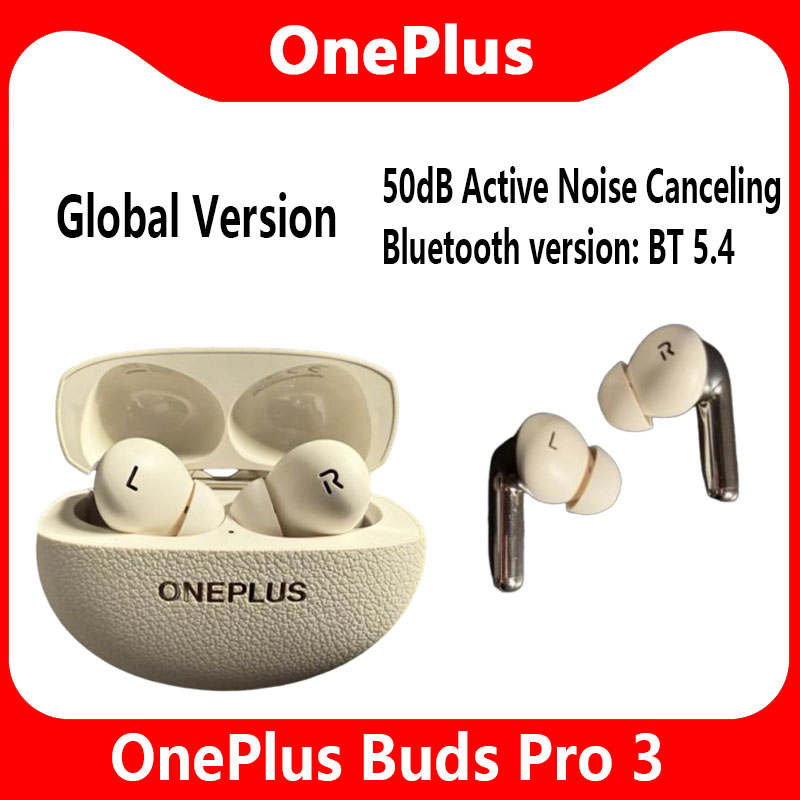 Global Version Oneplus Buds Pro 3 TWS Bluetooth Earphone 50dB Active Noise Canceling 43h Battery Life Bluetooth 5.4 IP55 AAC SBC