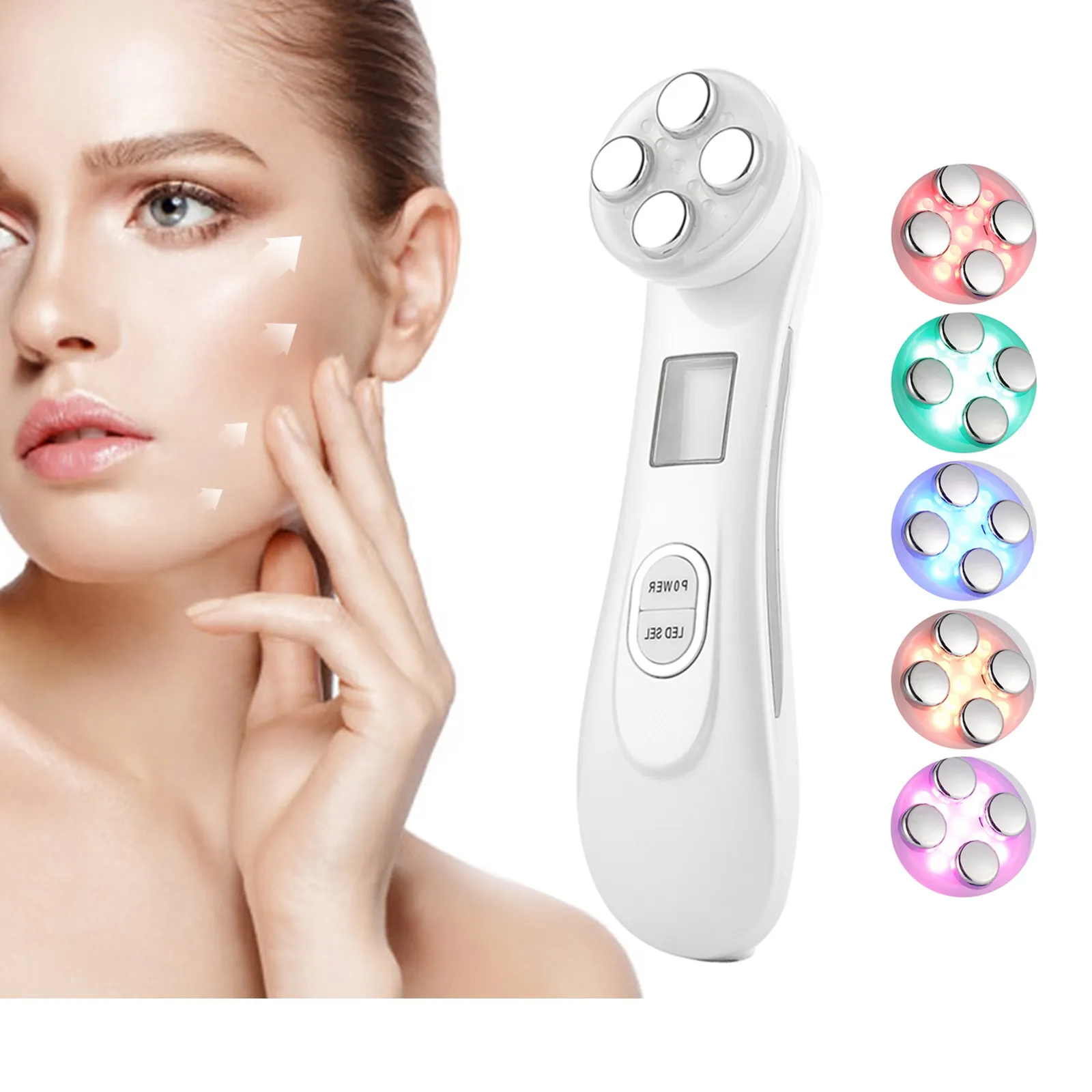 Ems eletroporação led fóton dispositivo de beleza levantamento da pele apertar anti-rugas cuidados com a pele massageador facial