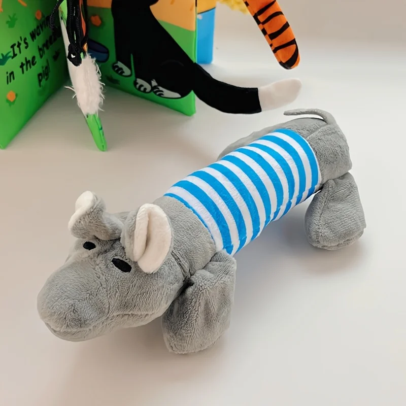 สัตว์เลี้ยงน่ารักสุนัข Cat Plush Squeak เสียงของเล่นสุนัขตลกขนแกะความทนทาน Chew Molar ของเล่น Fit สําหรับสัตว์เลี้ยงช้างเป็ดหมู