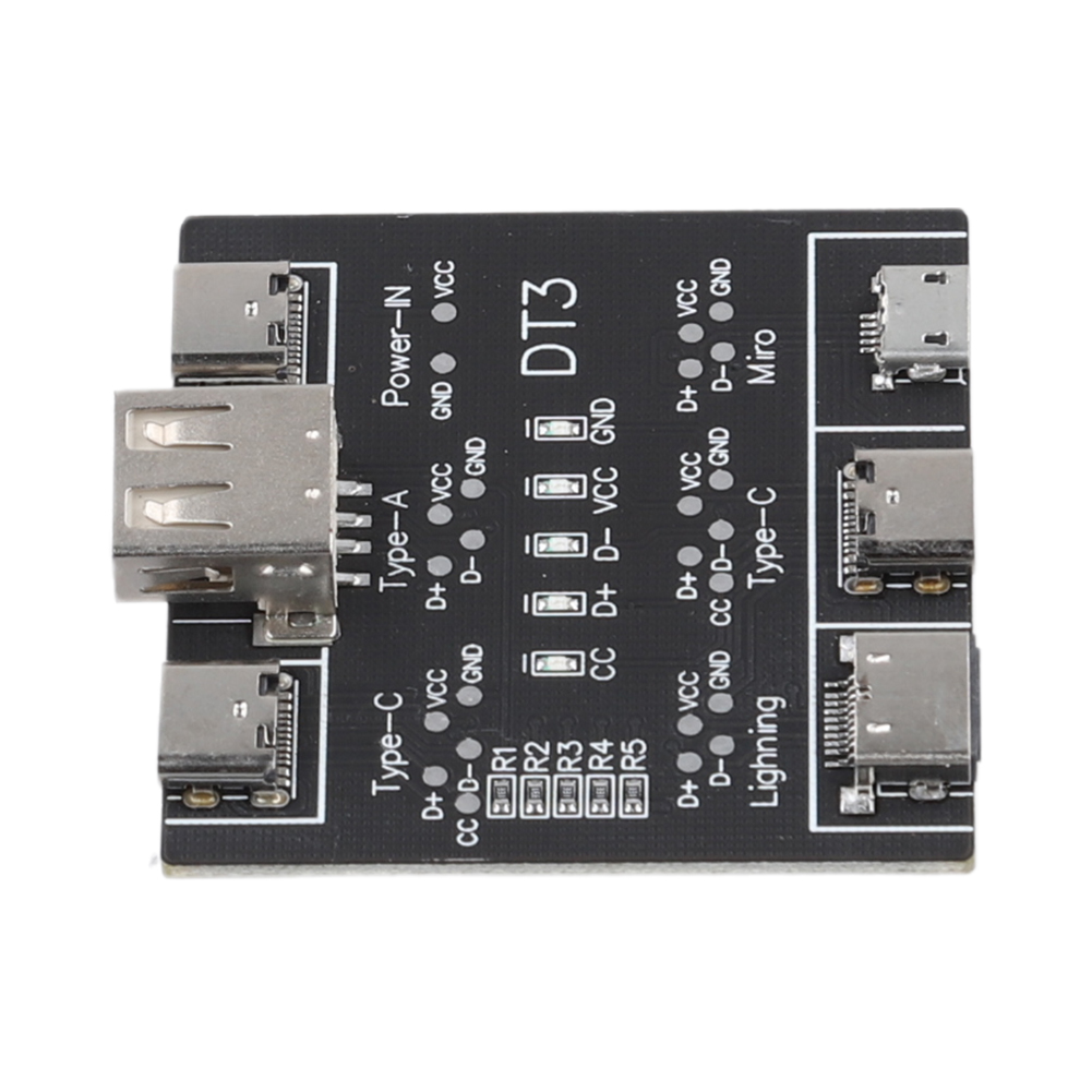 DT3 USB Type-C ข้อมูลสายเคเบิลทดสอบบอร์ด PCB เครื่องทดสอบสายเคเบิล USB ข้อมูลสายตรวจจับบอร์ดสาย USB Checker สําหรับ iPhone Android