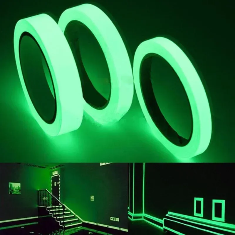 3M SelfกาวสีเขียวเทปเรืองแสงGlow In The Darkสติกเกอร์เวทีตกแต่งเทปเรืองแสงสติกเกอร์คําเตือนเครื่องมือตกปลา