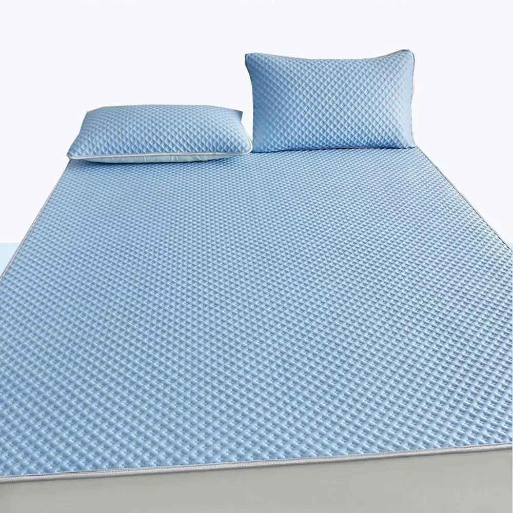 Colchón refrescante transpirable, cómodo y lavable, estera de cama de seda helada, suave y agradable para la piel, estera para dormir de verano para el hogar