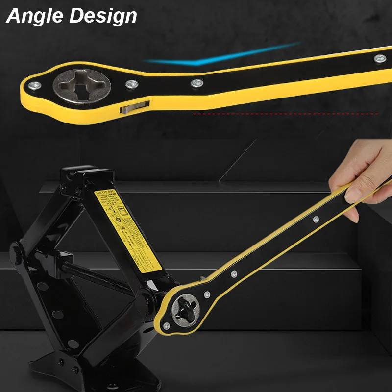 รถแจ็คประแจวงล้อจับอัตโนมัติยางล้อ LUG HAND TOOL Lift Spanner Key ยางซ่อมกรรไกรบํารุงรักษาโรงรถแรงงานประหยัด