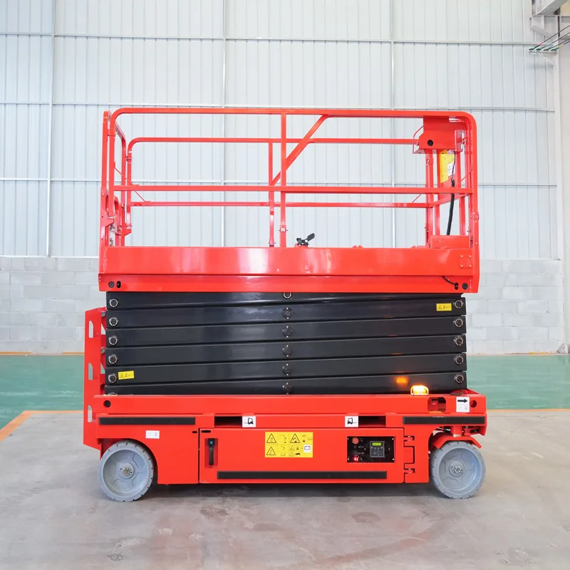 Producto novedoso, plataforma elevadora de tijera hidráulica autopropulsada, trabajo aéreo al aire libre, elevador móvil, andamio, mesa elevadora de almacén