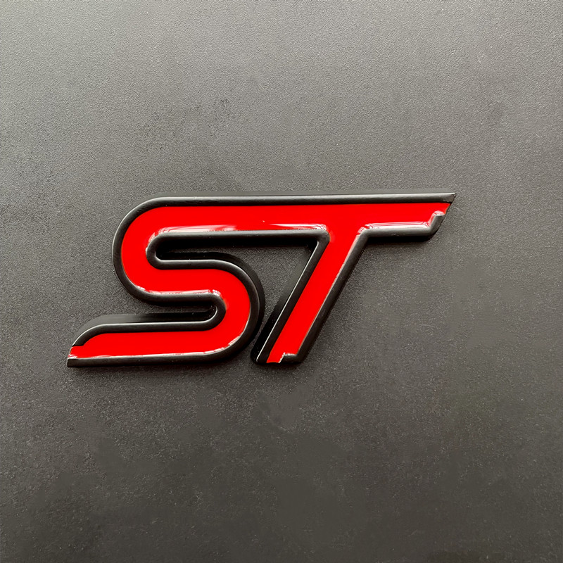 Logotipo de Metal 3D, emblema de línea ST, insignia para maletero de coche para Ford Edge Puma Kuga Mondeo Fiesta Ecosport Focus ST, accesorios adhesivos de línea