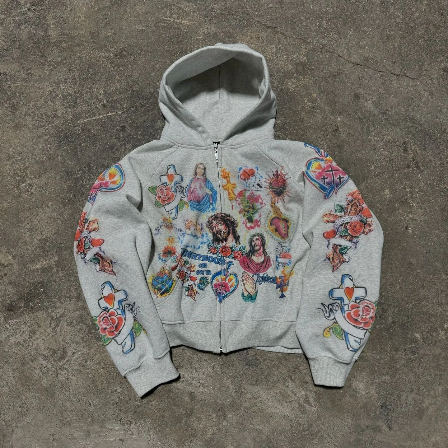Fmxires2025 Ropa informal de calle Sudadera con capucha estampada con patrón retro Sudadera con capucha holgada para hombre Sudadera con capucha deportiva de moda de rock gótico
