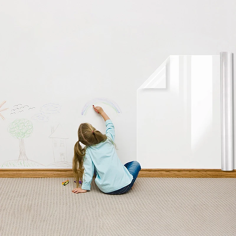 Electrostatic Whiteboard Sticker Removable Reusable Teaching Graffiti Drawing Board Household PP Erasable Whiteboard