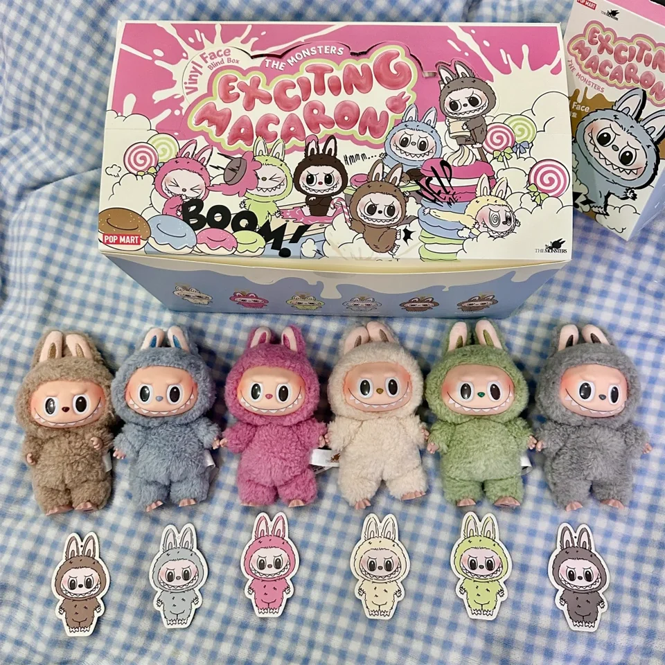 In Stock New Third Generation Blind Box Monster Have A Seat Series Bubble Doll Labubu Action Figure Plush Keychain Kids Toy Gift