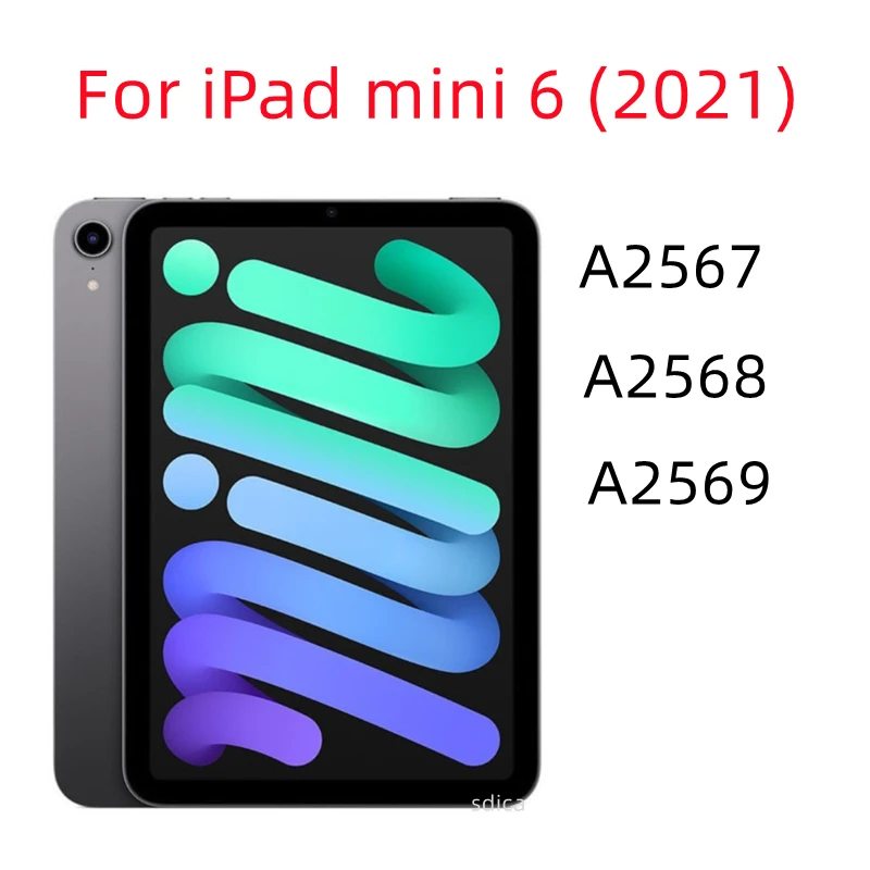 Para iPad Mini 6 2021 Protector de pantalla de vidrio templado Mini6 A2567 A2568 A2569 8,3 "Tablet a prueba de vida HD película protectora transparente