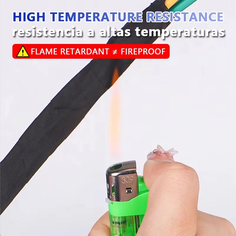 High Temperature Wire Harness Cloth Tape Automotive Cable Loom Heatproof Fabric Adhesive Tape for Engine Electrical Insulation