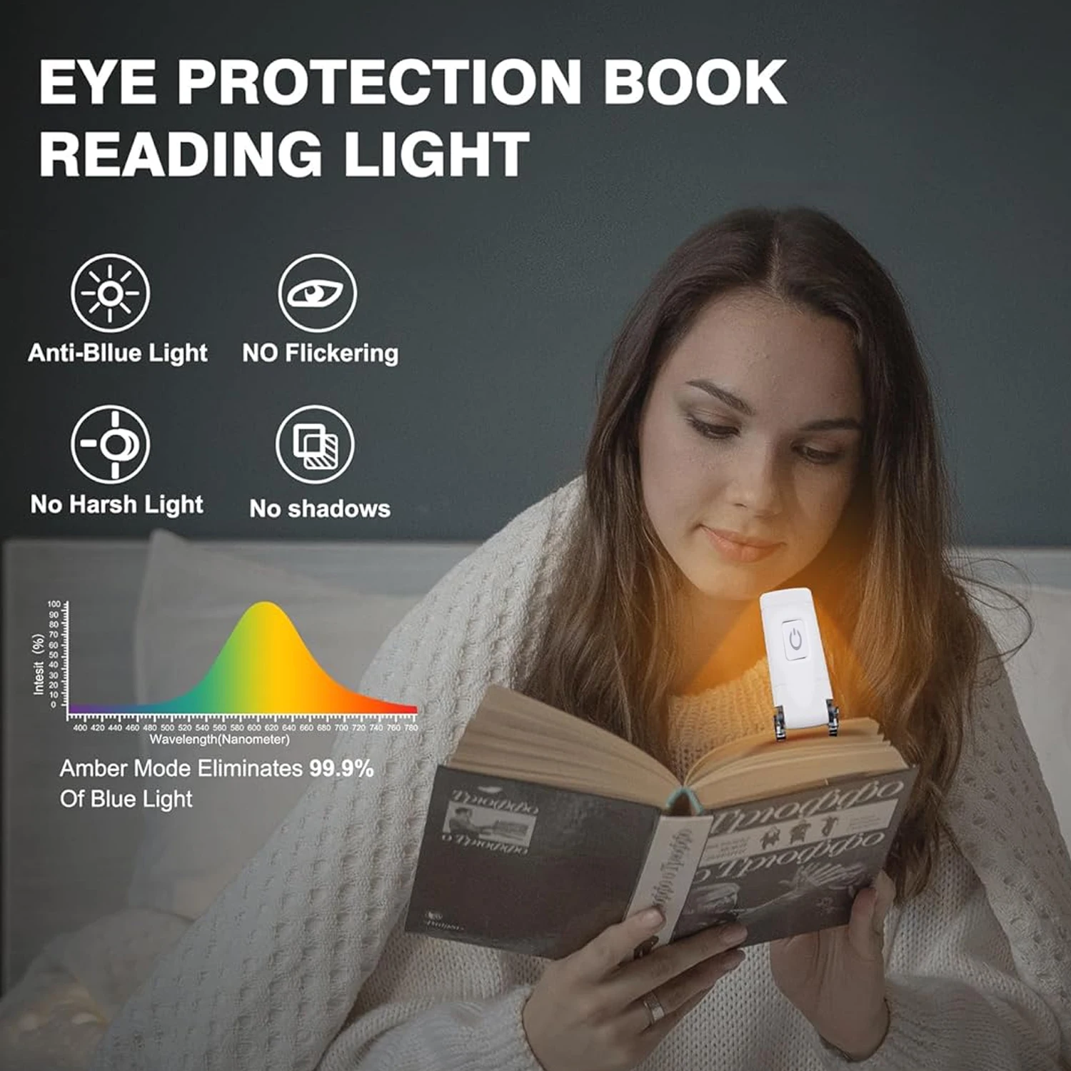 LED USB wiederaufladbare Buch Licht Leselicht Augenschutz Nachtlichter tragbare Clip Schreibtischlampe Lesezeichen Lesebuch Lampen