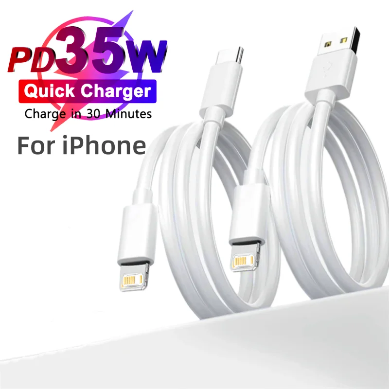 Cavo USB PD 35W per iPhone 14 13 12 11 Pro Max 7 8 14 Plus XS XR Cavo USB C a ricarica rapida Caricatore Data Cavo Accessori