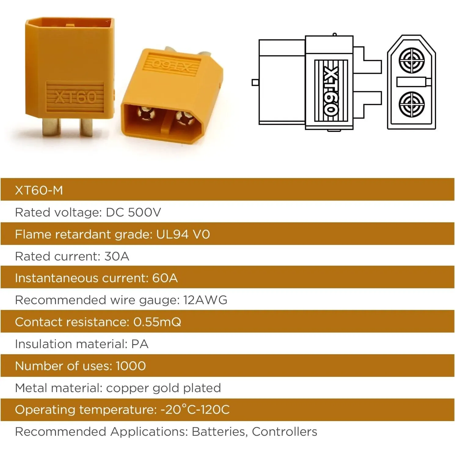 5 คู่ XT60 Connector XT60 ชายหญิง Bullet Connectors ปลั๊กไฟสําหรับ RC LiPo แบตเตอรี่มอเตอร์ XT60 Drone Connectors