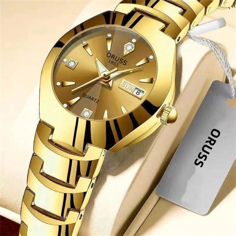 Lindo relógio feminino bonito personalidade chique moda tudo durável atmosfera high-end tendência suave calendário duplo durável c