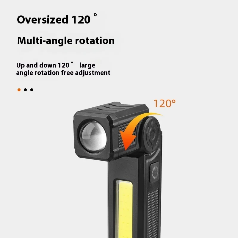 Multifunktion ale wiederauf ladbare USB-Taschenlampe mit Magnet leistungs starke Cob LED Arbeits licht wasserdichte Taschenlampe