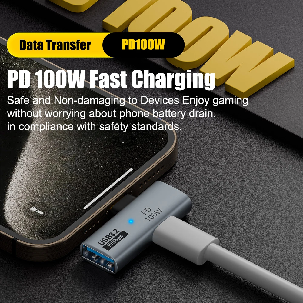 USB C Headphone and Charger Adapter 1 in 2 out Type C Audio Adapter with PD100W Fast Charging USB C Splitter for Iphone