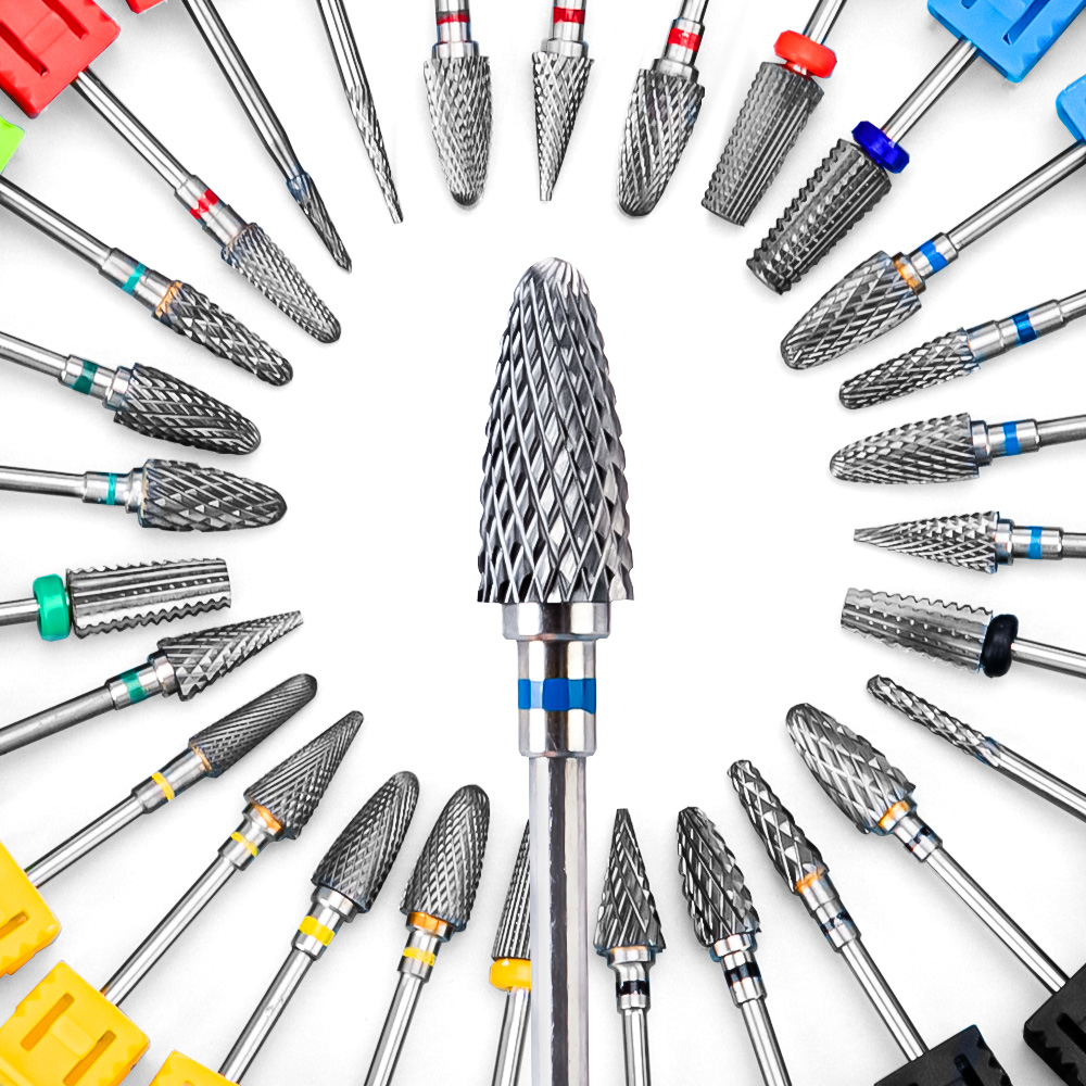 Broca de cerámica de carburo de tungsteno para uñas, fresa giratoria, cortador de uñas, máquina de taladro eléctrico para herramientas de manicura y pedicura