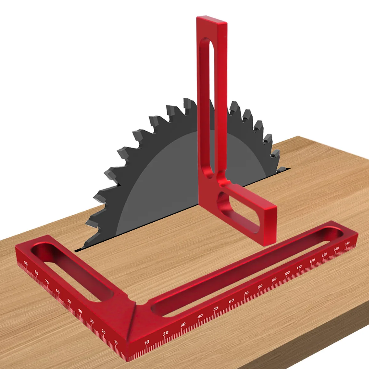 Woodworking Square Square Square Square Aluminum Alloy 90 Degrees L Foot Height Ruler Measuring Scribing Gauge Measuring Tool