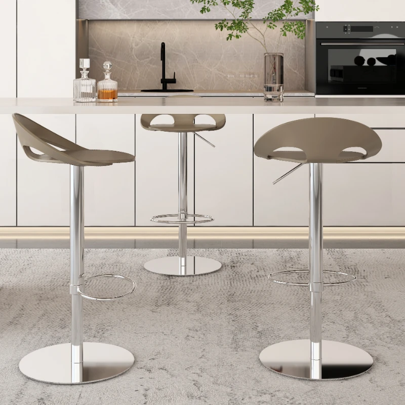 Designer Nordic เก้าอี้บาร์สตูลปรับ Simple Silver Minimalistic เก้าอี้บาร์ Salon ห้องครัว Tabourets De อุปกรณ์บาร์