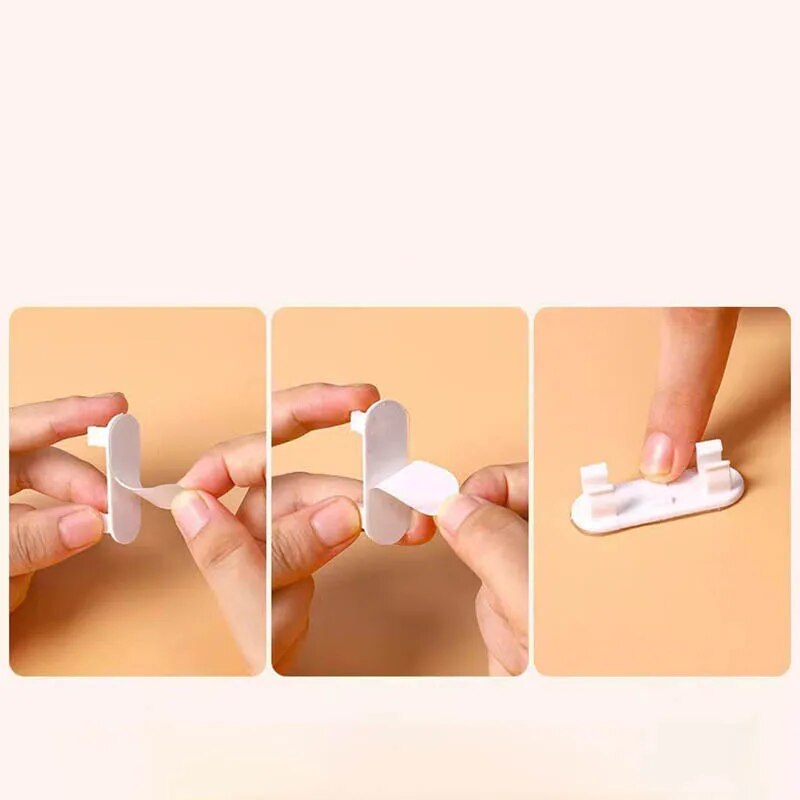 20/50 個調整可能なケーブル管理クリップ粘着粘着ワイヤークリップコードホルダーテレビ PC ケーブルデスク壁ホームオフィス