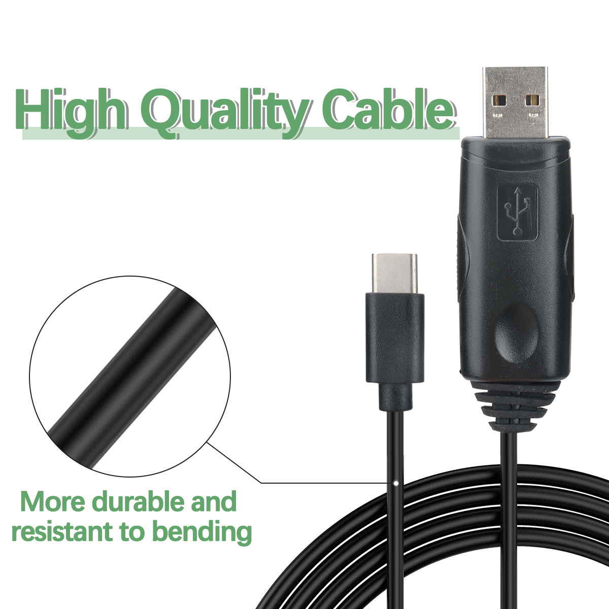 Cabo de programação usb original tipo-c para radio UV-98 plus UV-99 bajeton DM-5000 DM-6000 radtel RT-880 RT-880G RT-6D rádio amador