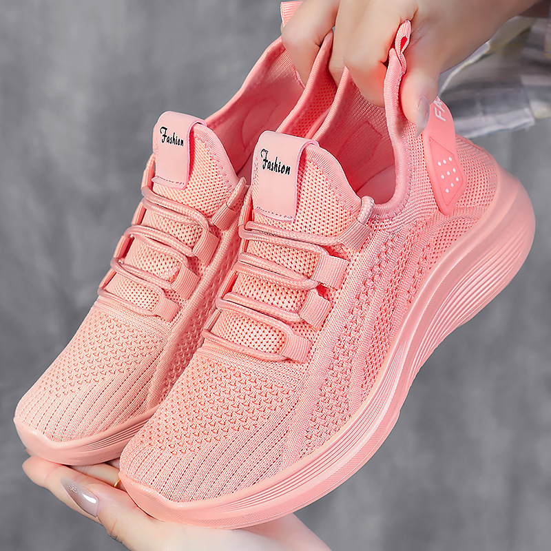 Vrouwen Casual Schoenen 2025, Hot Koop Ademend Air Mesh Slip-on Vrouwelijke Sok Schoeisel Outdoor Vrouwen Sneakers Dikke Bodem Platforms