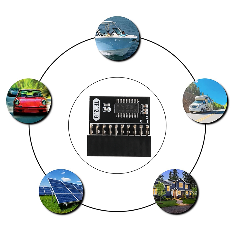 Módulo de proteção lpc 20pin para asus TPM-L r2.0/gigabyte GC-TPM2.0 módulo de plataforma de confiança compatível 20 pinos 20-1 l2p7