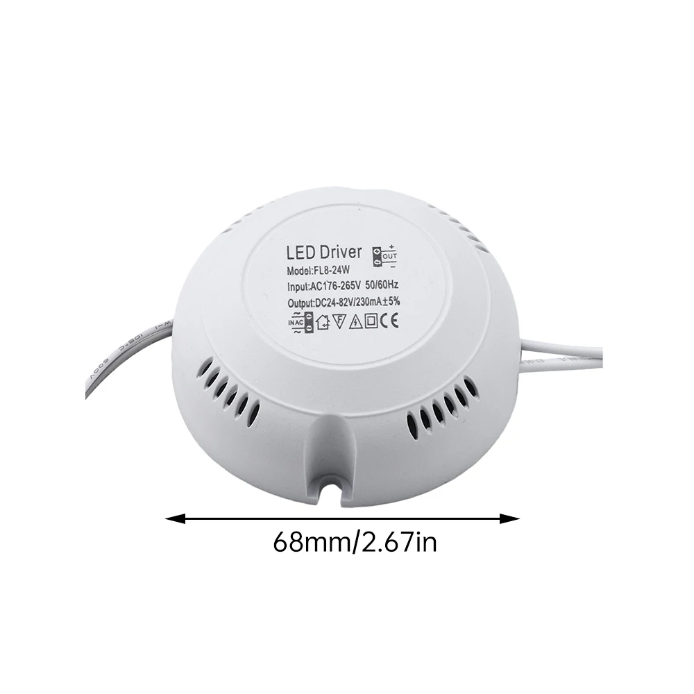 Transformador de iluminación Controlador LED Fuente de alimentación 8-24W / 24-36W Controlador de lámpara de luz LED