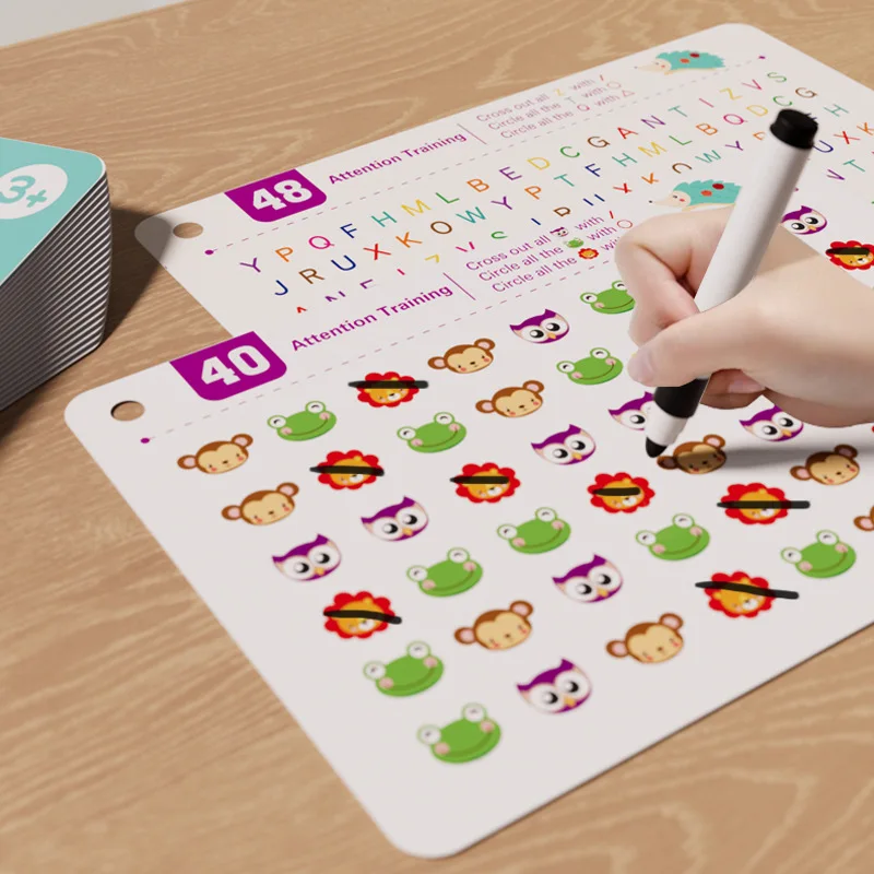 Tracing Workbook Montessori Books 48 Page Pen Control Training Early Childhood Exercise Book Reusable Calligraphy Copybook