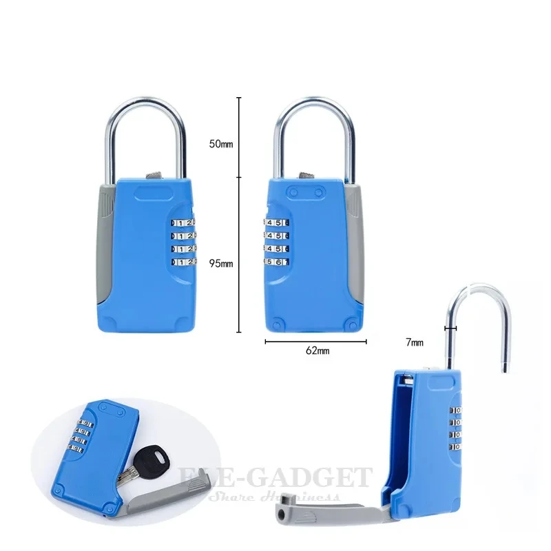 Hidden Organizer 4-Digital Password Lock New Mini Key Safe Box House Villa Car Caravan Spare Keys Storage Box Drop Shipping