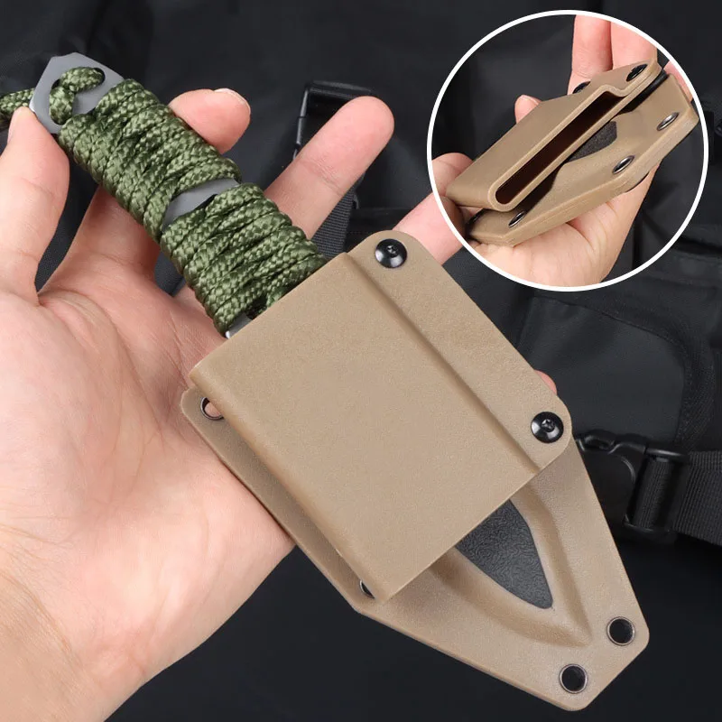 Coltello multiuso da esterno 1 pezzo, coltello tascabile EDC, lama fissa con fodero, coltello da campeggio, coltello da sopravvivenza, coltello da barbecue