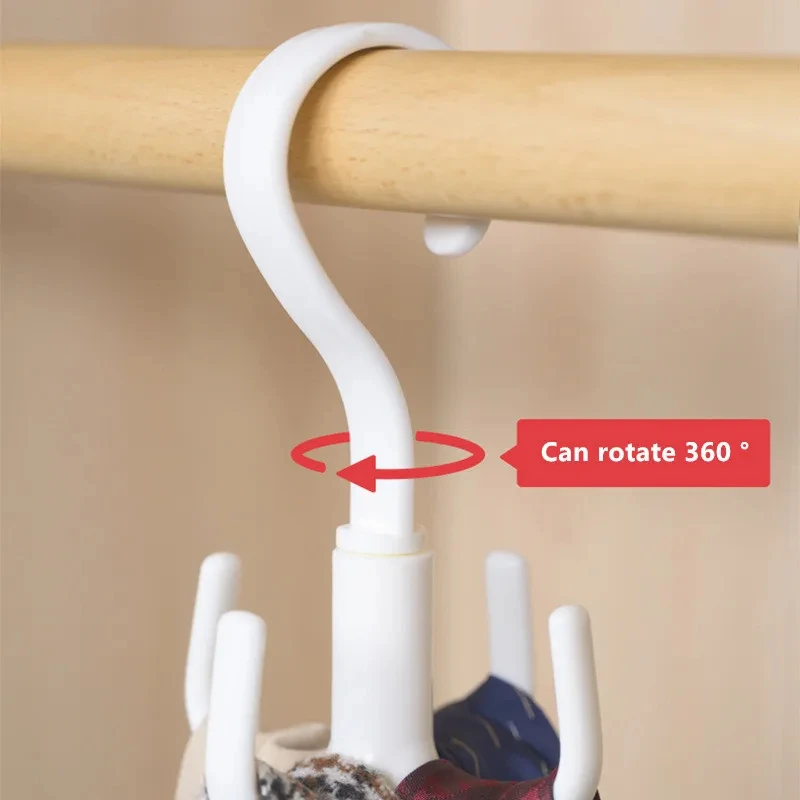 Four-Claw Hook Multi-Functional Multi-Purpose Movable Hook Rotatable Hanging Bag Hat Scarf Dormitory Storage Punch-Free