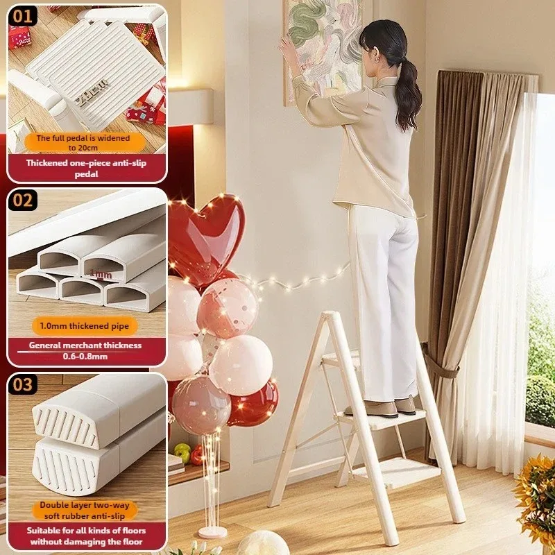 Ladder Household Folding Telescopic Thickened Small Light Ladder Stool Housewarming Multi-functional Brand Herringbone Ladder