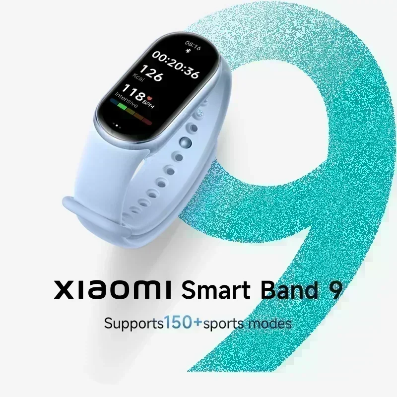 [World Premiere]Global Version Xiaomi Smart Band 9 150+ Sports Modes Sleep Monitoring 1.62" AMOLED Display 21-day Life